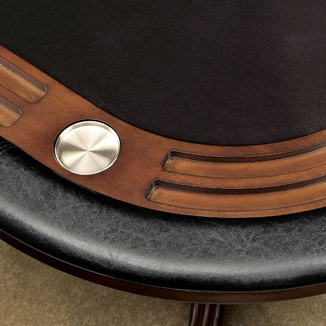 MELINA Brown Cherry Game Table - U&U Home Budget Furniture (Carteret, NJ)