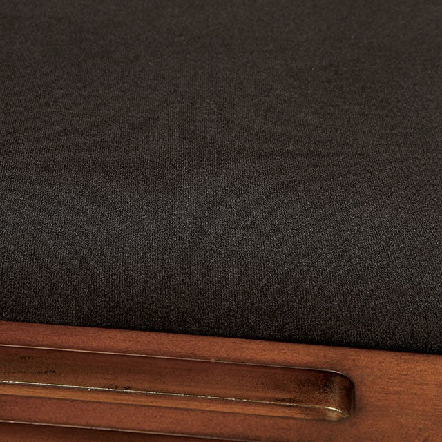 MELINA Brown Cherry/Black Arm Chair - U&U Home Budget Furniture (Carteret, NJ)