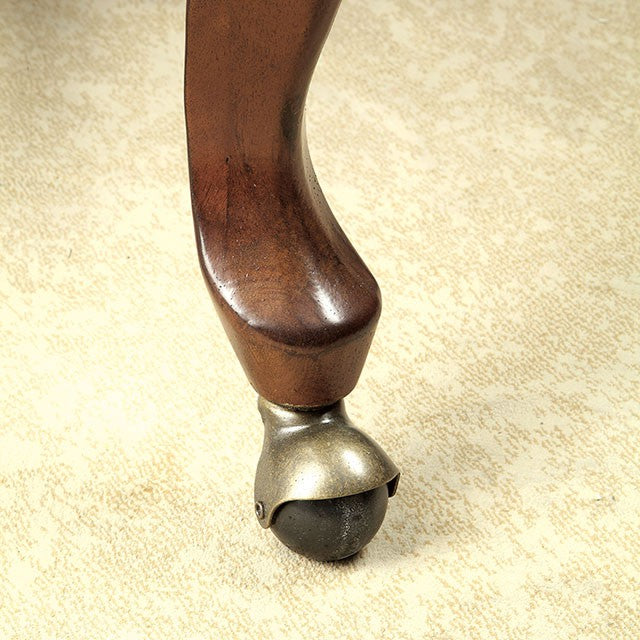 MELINA Brown Cherry/Black Arm Chair - U&U Home Budget Furniture (Carteret, NJ)