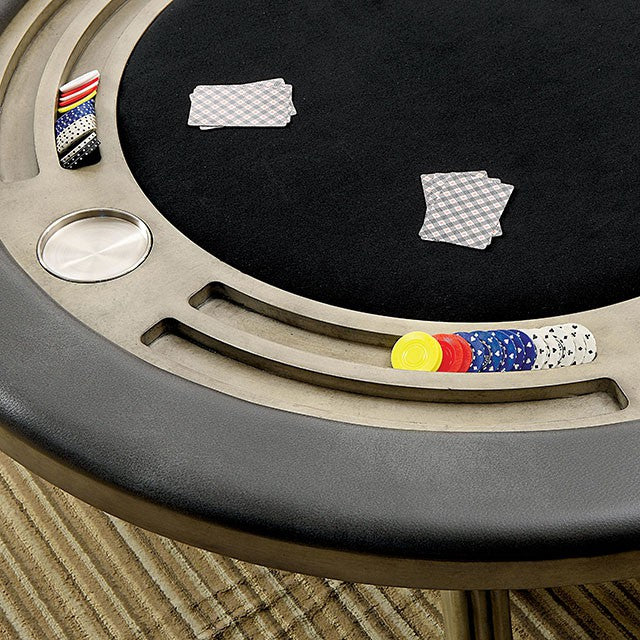 MELINA Gray Game Table - U&U Home Budget Furniture (Carteret, NJ)