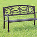 POTTER Black Patio Steel Bench - U&U Home Budget Furniture (Carteret, NJ)