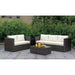 Ilona Brown/Beige Ottoman - U&U Home Budget Furniture (Carteret, NJ)