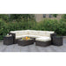 Ilona Brown/Beige Ottoman - U&U Home Budget Furniture (Carteret, NJ)
