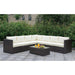 Ilona Brown/Beige Ottoman - U&U Home Budget Furniture (Carteret, NJ)
