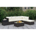 Ilona Brown/Beige Ottoman - U&U Home Budget Furniture (Carteret, NJ)