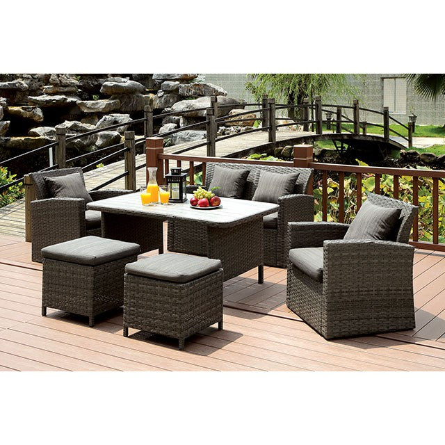 Nashira 6 Pc. Patio Dining Set - U&U Home Budget Furniture (Carteret, NJ)