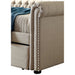 Leanna Daybed w Trundle Beige - U&U Home Budget Furniture (Carteret, NJ)