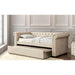 Leanna Daybed w Trundle Beige - U&U Home Budget Furniture (Carteret, NJ)