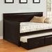 SAHARA Espresso Daybed w/ Twin Trundle, Espresso - U&U Home Budget Furniture (Carteret, NJ)