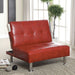 Bulle Chair Grey & Red - U&U Home Budget Furniture (Carteret, NJ)