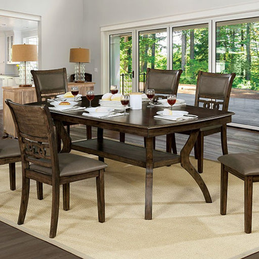 Holly Satin Walnut Dining Table - U&U Home Budget Furniture (Carteret, NJ)