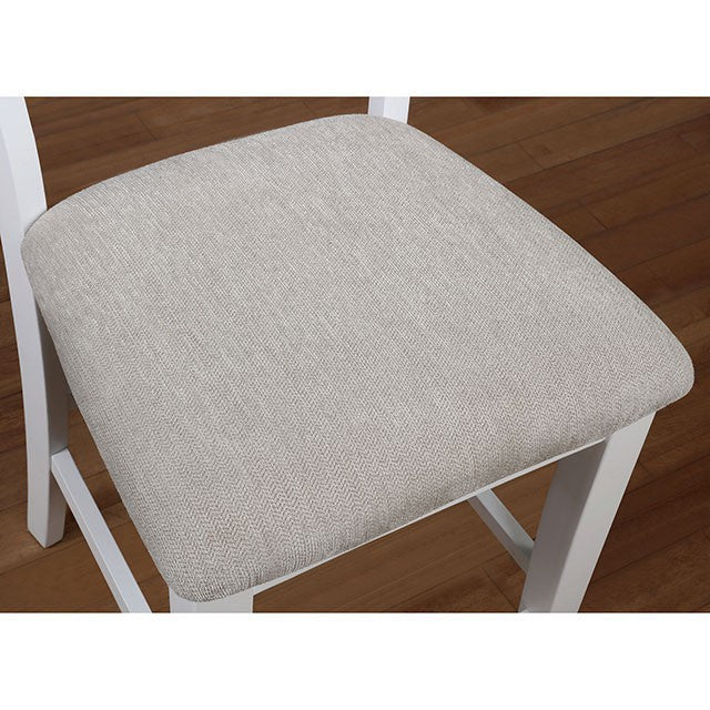 Kiana White Counter Ht. Side Chair (2/CTN) - U&U Home Budget Furniture (Carteret, NJ)