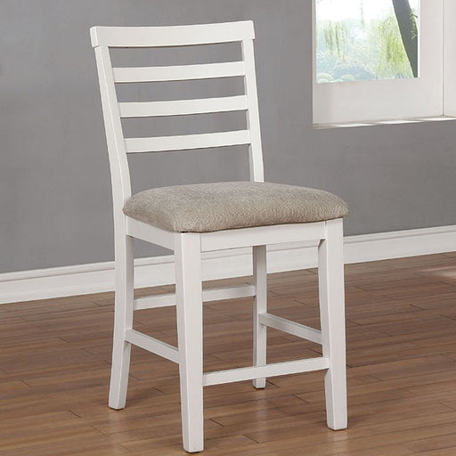 Kiana White Counter Ht. Side Chair (2/CTN) - U&U Home Budget Furniture (Carteret, NJ)