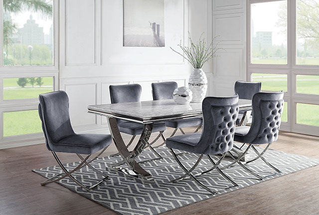 Wadenswil 7 Pc Dining Table Set - U&U Home Budget Furniture (Carteret, NJ)