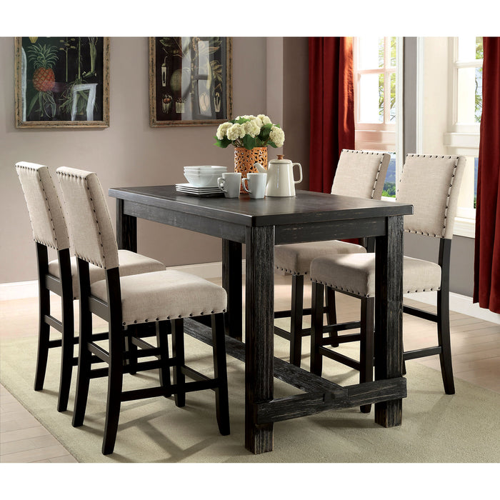 Sania 5 Pc Counter Ht Table Set - U&U Home Budget Furniture (Carteret, NJ)