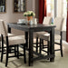 Sania 4 Pc Counter Ht Table Set with Bench - U&U Home Budget Furniture (Carteret, NJ)