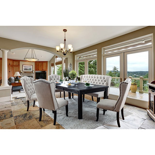 Sania 9 Pc Dining Table Set - U&U Home Budget Furniture (Carteret, NJ)