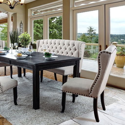 Sania 6 Pc Dining Table Set with Bench - U&U Home Budget Furniture (Carteret, NJ)