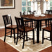 DOVER II Black/Cherry Counter Ht. Table w/ 16" Leaf - U&U Home Budget Furniture (Carteret, NJ)