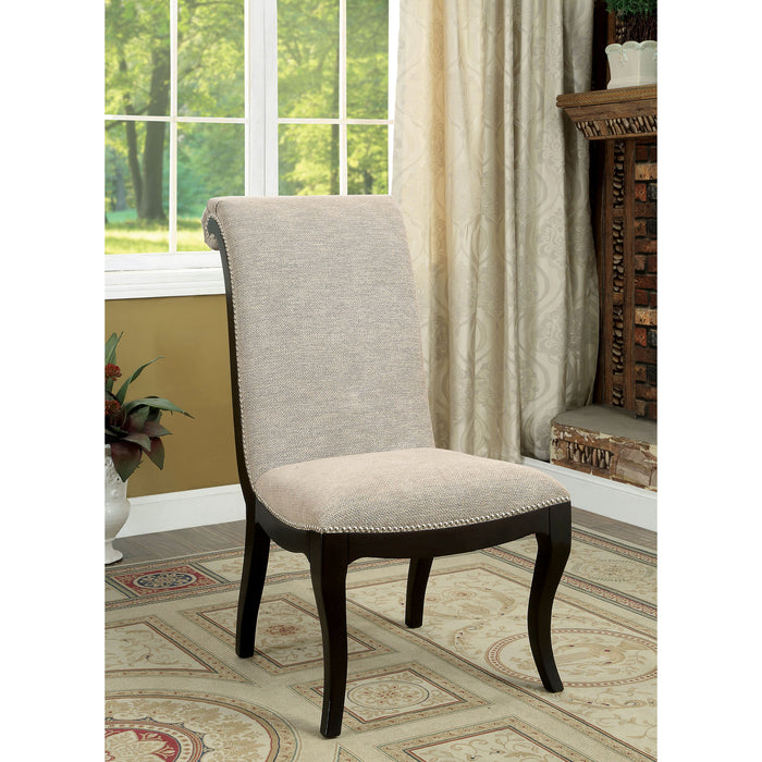 Ornette Espresso/Champagne Dining Table - U&U Home Budget Furniture (Carteret, NJ)