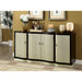 Ornette Espresso/Champagne Dining Table - U&U Home Budget Furniture (Carteret, NJ)