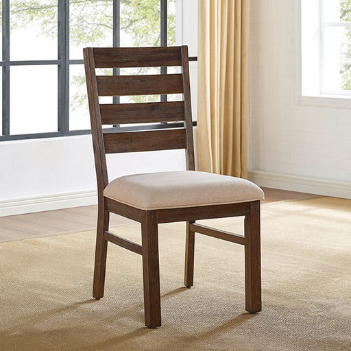 Lidgerwood Side Chair (2 Ctn) Brown - U&U Home Budget Furniture (Carteret, NJ)