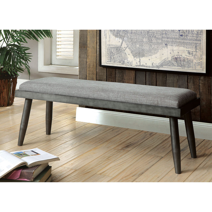 Vilhelm I Gray Bench - U&U Home Budget Furniture (Carteret, NJ)