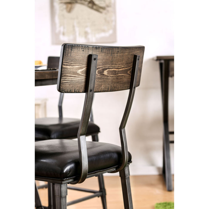Mullane Weathered Gray Counter Ht. Table - U&U Home Budget Furniture (Carteret, NJ)