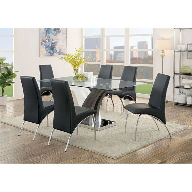 Svana Dining Table Grey - U&U Home Budget Furniture (Carteret, NJ)