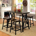 Lainey Weathered Medium Oak/Black Counter Ht. Table - U&U Home Budget Furniture (Carteret, NJ)