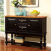 MAYVILLE Black/Antique Oak Server - U&U Home Budget Furniture (Carteret, NJ)