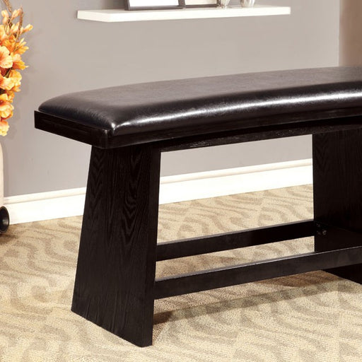 HURLEY Black Counter Ht. Bench - U&U Home Budget Furniture (Carteret, NJ)
