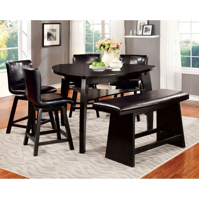 Hurley 7 Pc Counter Ht Table Set - U&U Home Budget Furniture (Carteret, NJ)