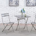 Lilah Stainless Folding Table - U&U Home Budget Furniture (Carteret, NJ)