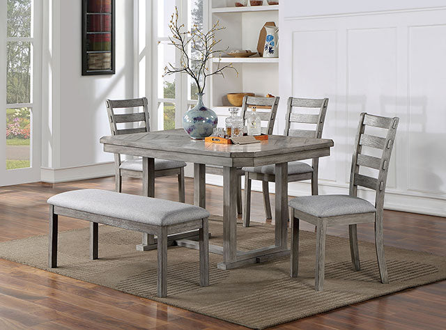 Laquila Dining Table Set Bench - U&U Home Budget Furniture (Carteret, NJ)
