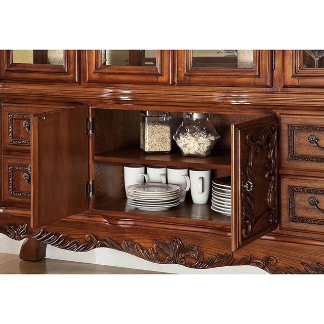 Medieve Antique Oak Dining Table - U&U Home Budget Furniture (Carteret, NJ)