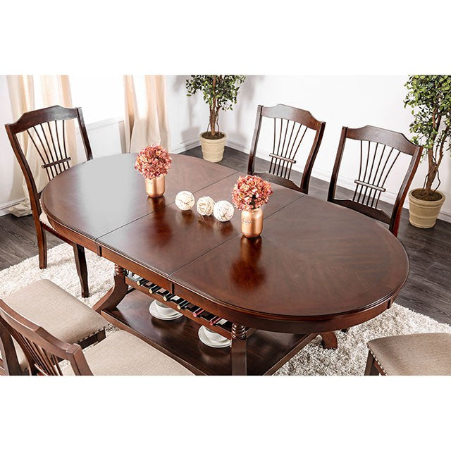 Jordyn Brown Cherry Dining Table - U&U Home Budget Furniture (Carteret, NJ)