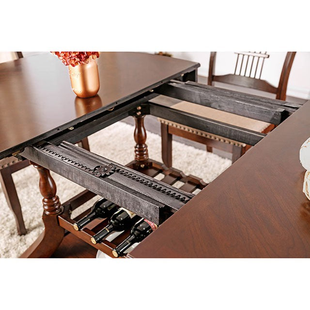 Jordyn Brown Cherry Dining Table - U&U Home Budget Furniture (Carteret, NJ)