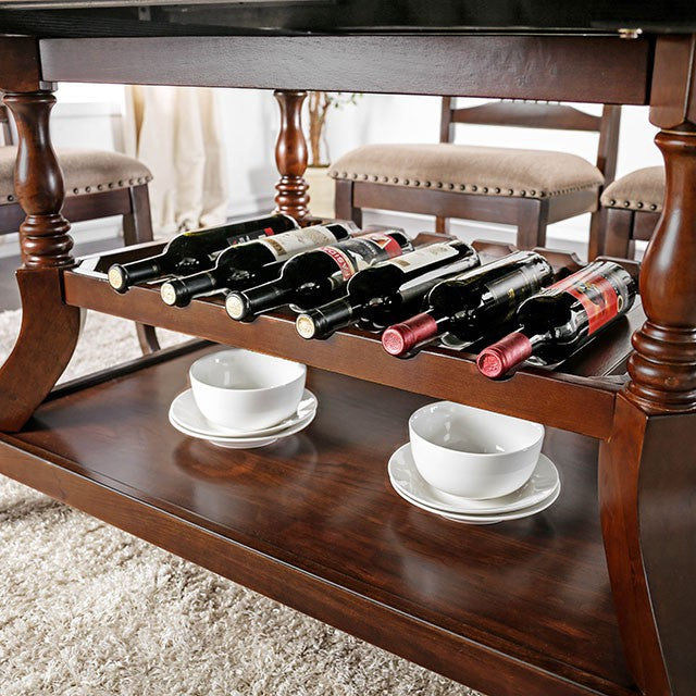 Jordyn Brown Cherry Dining Table - U&U Home Budget Furniture (Carteret, NJ)
