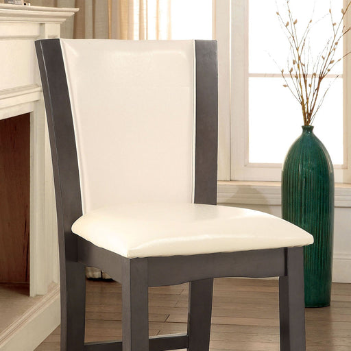 MANHATTAN III Gray/White Counter Ht. Chair - U&U Home Budget Furniture (Carteret, NJ)