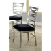 ROXO Silver/Black Side Chair (2/CTN) - U&U Home Budget Furniture (Carteret, NJ)