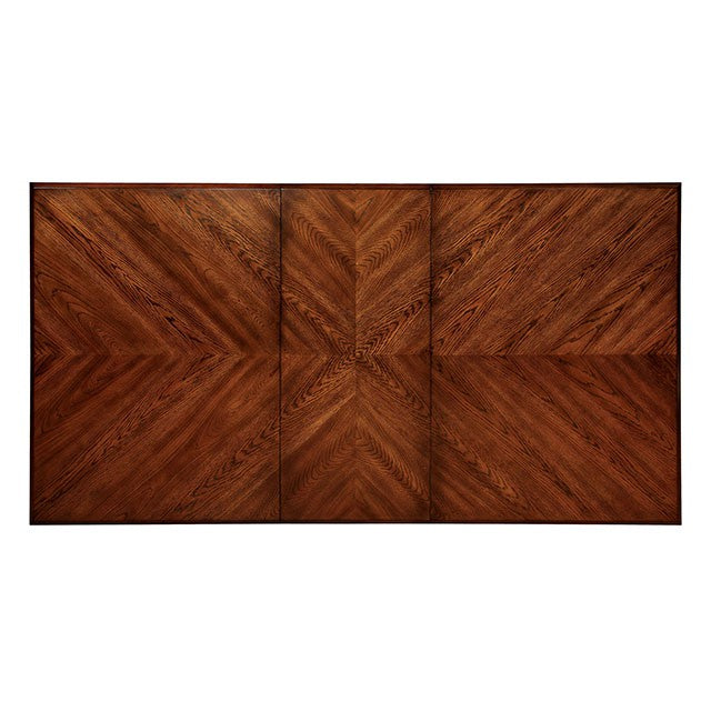 Liberta Dark Oak/Black Dining Table - U&U Home Budget Furniture (Carteret, NJ)