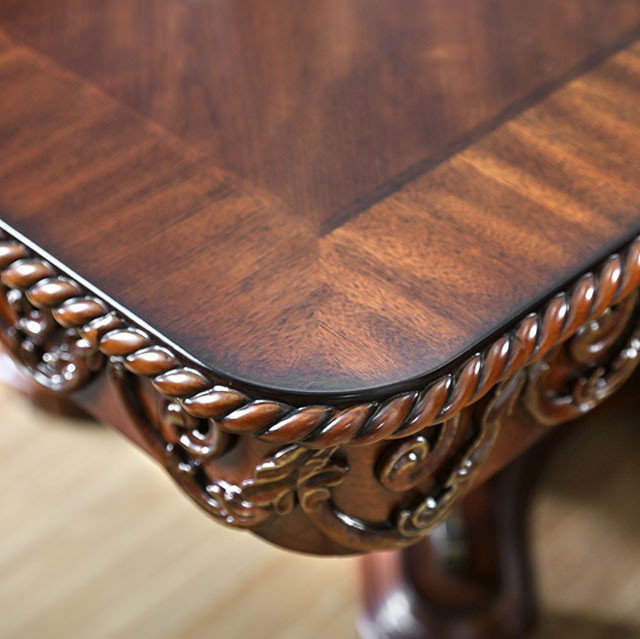 Lucie Brown Cherry Dining Table - U&U Home Budget Furniture (Carteret, NJ)
