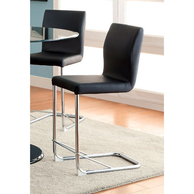 LODIA II Black Counter Ht. Chair - U&U Home Budget Furniture (Carteret, NJ)
