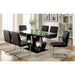 Lodia 7 Pc Dining Table Set Black - U&U Home Budget Furniture (Carteret, NJ)