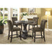 Izzy Gray/Antique Black Counter Ht. Chair, Gray (2/CTN) - U&U Home Budget Furniture (Carteret, NJ)