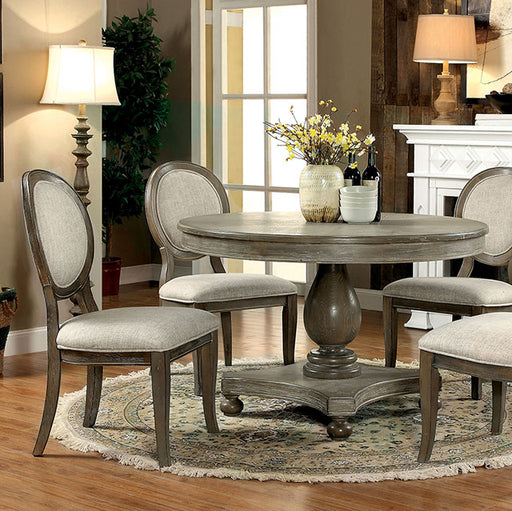 Kathryn 5 Pc Dining Table Set Rustic - U&U Home Budget Furniture (Carteret, NJ)