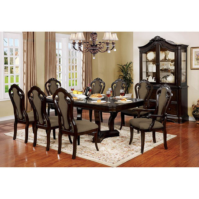 Rosalina Walnut/Beige Side Chair (2/CTN) - U&U Home Budget Furniture (Carteret, NJ)