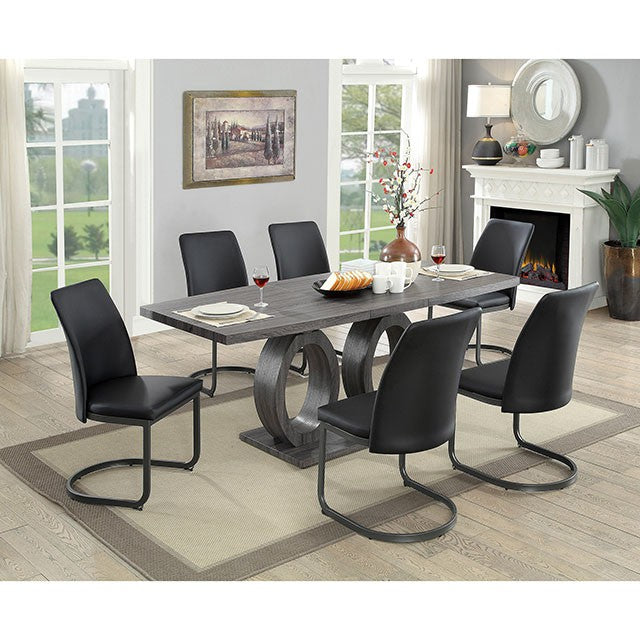 Saskia 7 Pc Dining Table Set - U&U Home Budget Furniture (Carteret, NJ)