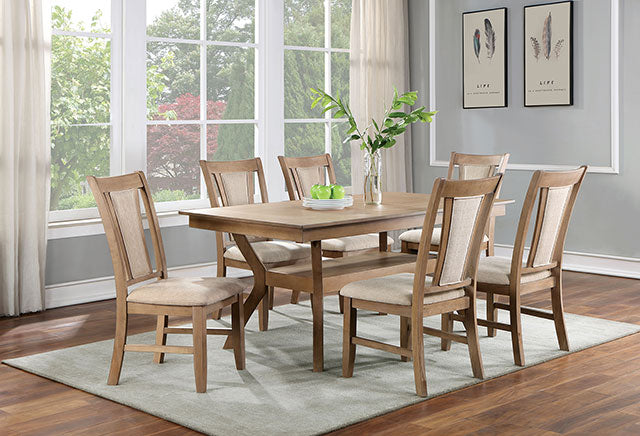 Upminster 7 Pc Dining Table Set - U&U Home Budget Furniture (Carteret, NJ)